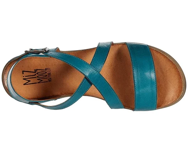 Miz Mooz Margarita Women's Ankle Strap Sandal Marine Size 36