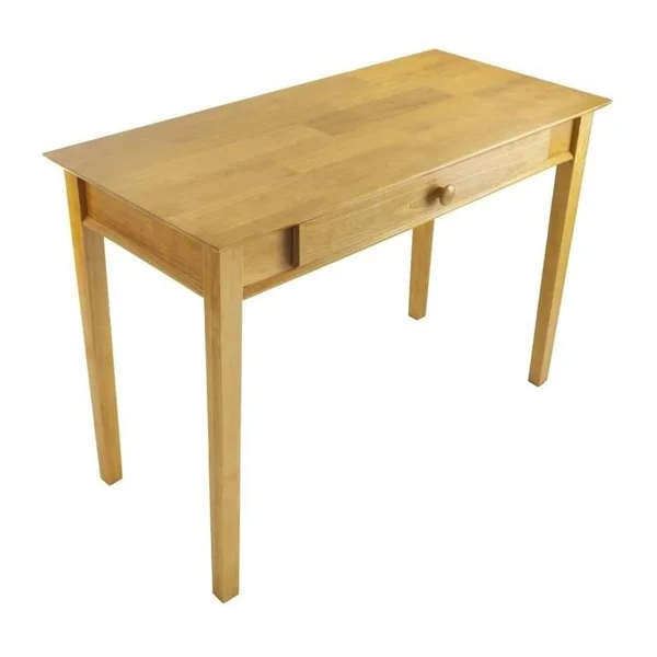 Scranton & Co Solid Wood Computer Desk in Honey Pine