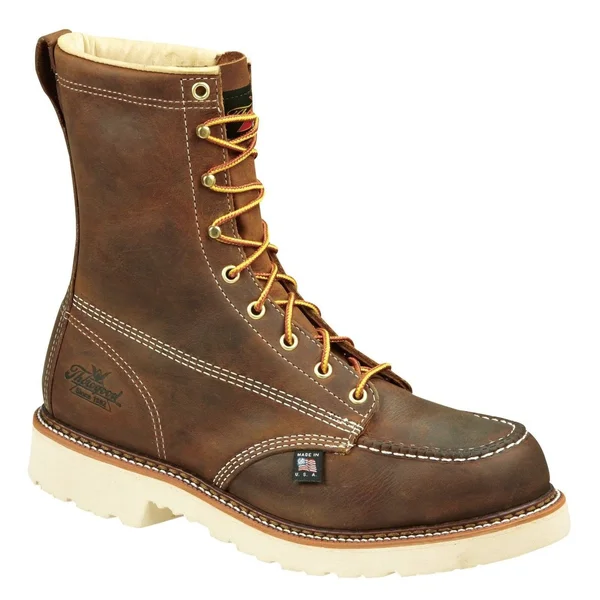 Thorogood 8x22 American Heritage Moc Toe Steel Toe Boots, Men's Brown