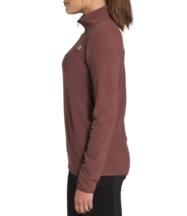 The North Face Women's TKA Glacier 1/4 Zip Pullover, XXL, Marron Purple