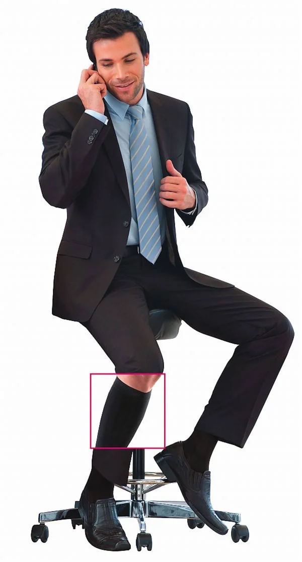 Mediven for Men Classic 30-40 mmHg Knee High V - Tall, Tan