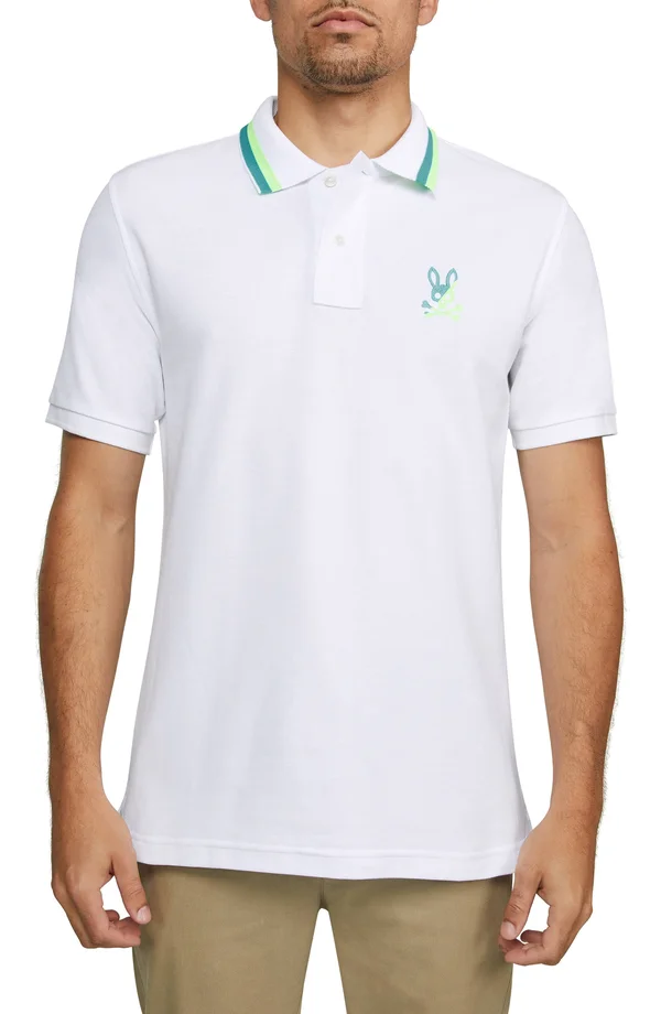 Psycho Bunny Men's Surrey Polo Shirt White 3XS