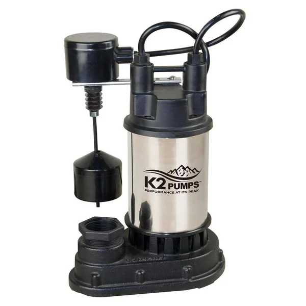 K2 1/2 HP Stainless Steel Sump Pump with Direct-in Vertical Switch