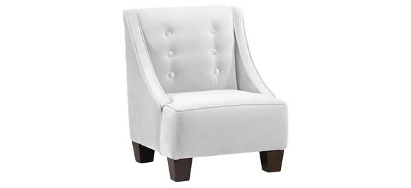Skyline Furniture Wilson Kids Chair in Velvet White
