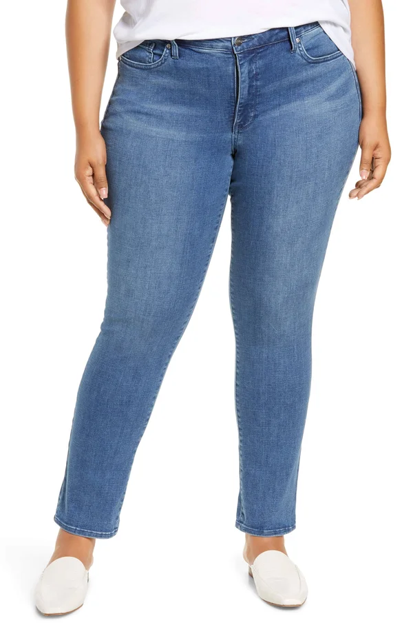 Nydj Women's Sheri Slim Jeans in Plus Size - Brickell - Blue - 16W