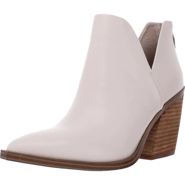 Steve Madden Alyse Womens Heeled Ankle Boots - Bone Leather