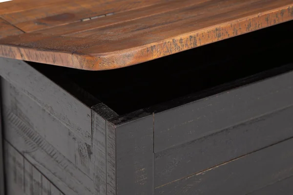 Signature Design Dashbury Antique Black/Brown Storage Trunk by Ashley