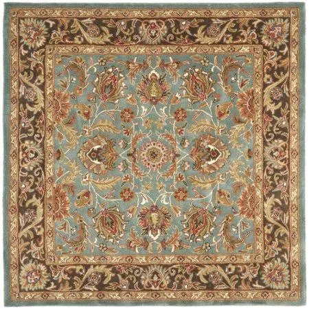 Charlton Home Cranmore Hand-Tufted Blue/Brown Area Rug - Rug Size: Square 6&