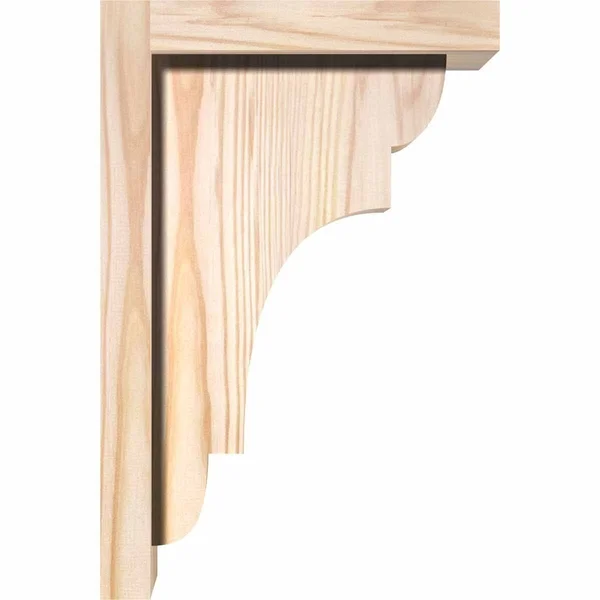 Ekena Millwork COR06X08X08NEB01SDF 5 1/2x22W x 8x22D x 8x22H New Brighton Smooth Corbel w/Backplate, Douglas Fir