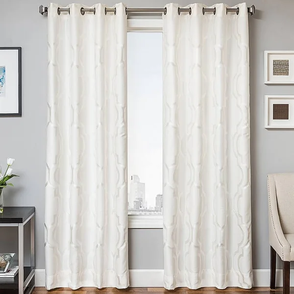 Trinidad 96x22 Window Curtain Panel in White