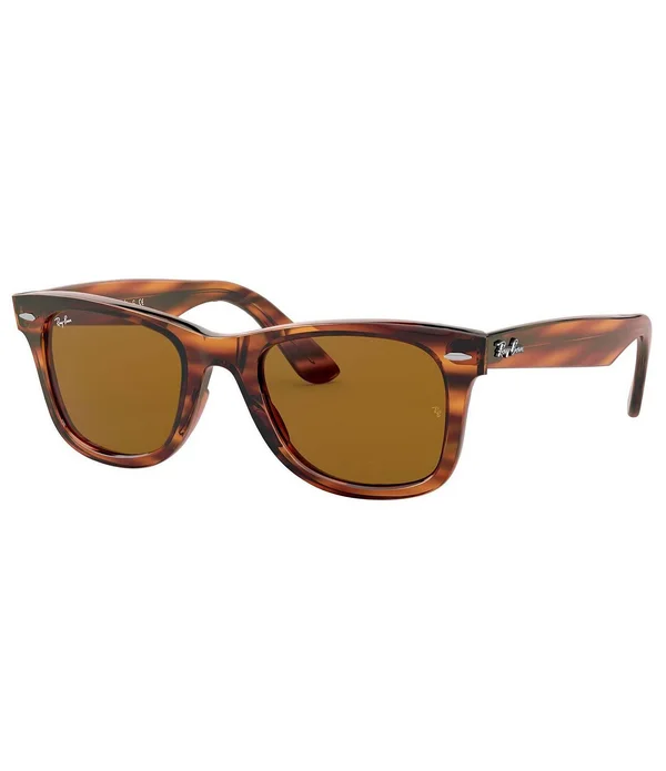Ray Ban RB4340 Wayfarer Sunglasses - 820/33 Stripped Red Havana/Brown