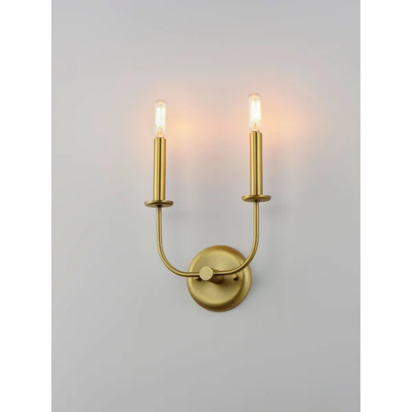 Maxim Lighting-10322SBR-Wesley - 2 Light Wall Sconce Satin Brass