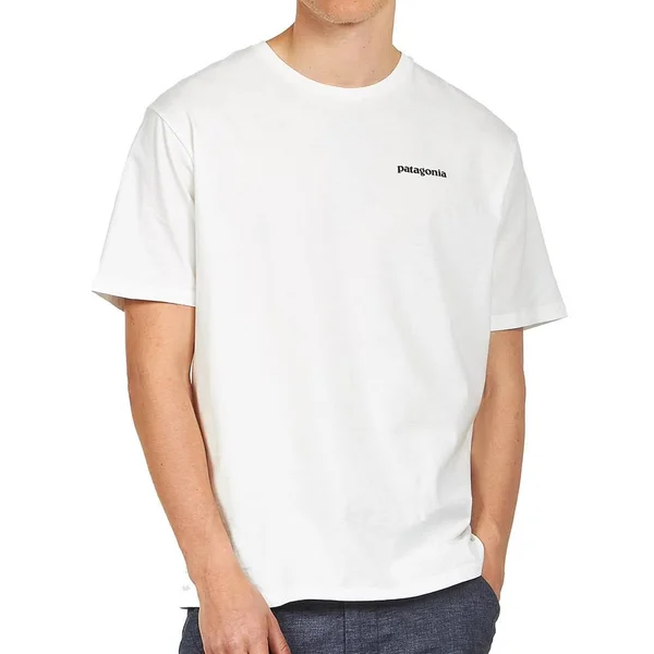 Patagonia Men's P-6 Logo Organic T-Shirt White, XXL