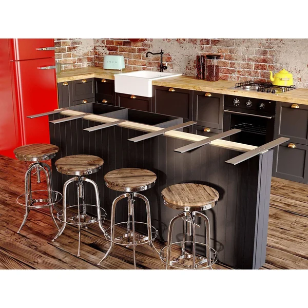 Hidden Center Mount Countertop Bracket - Knee Wall Support - Size: 30