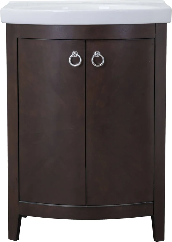 Elegant Lighting Cole 2 Doors Cabinet, Dark Walnut, VF2104
