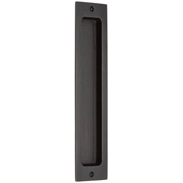 Emtek 220410MB Rustic Modern Rectangular 10 inch Flush Pull Medium Bronze Patina