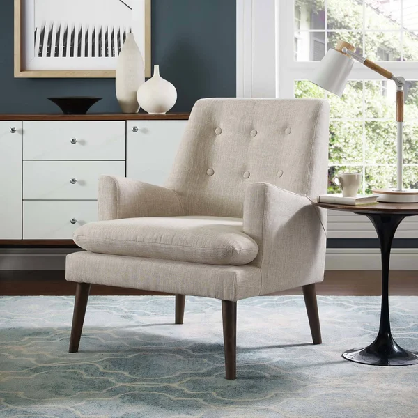 Modway Leisure Gray Upholstered Lounge Chair