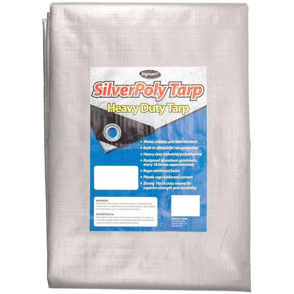 Sigman 30 ft. x 60 ft. Silver Heavy Duty Tarp