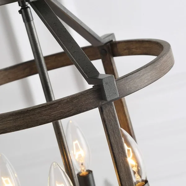 LNC 17.1x22 Drum Chandelier 4-Light Pendant Lighting