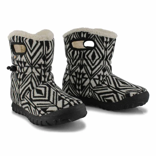 Bogs Women's B-Moc Mid Geo (6 Dark Gray Multi)
