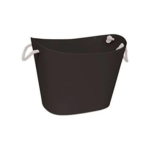 Homz Handles - Storage Bin, Waterproof, Cool Gray Base, White Rope Flexible Tub