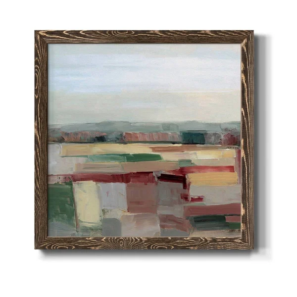 Indigo Field II - Picture Frame Painting on Canvas Winston Porter Format: Walnut Framed Canvas - Size: 34.5x22 H x 34.5x22 W x 1x