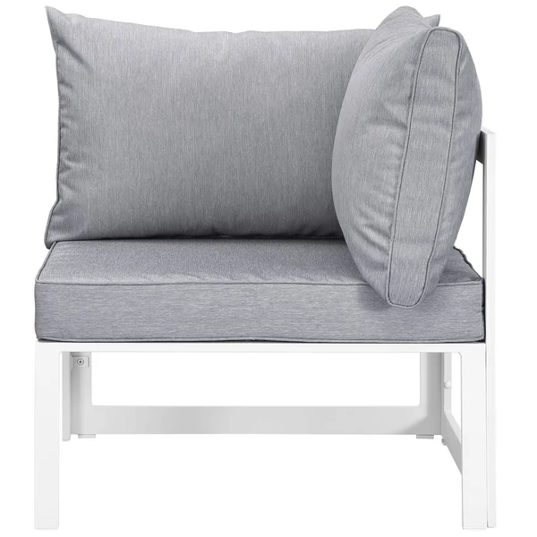 Modway Chance Corner Outdoor Patio Armchair, White