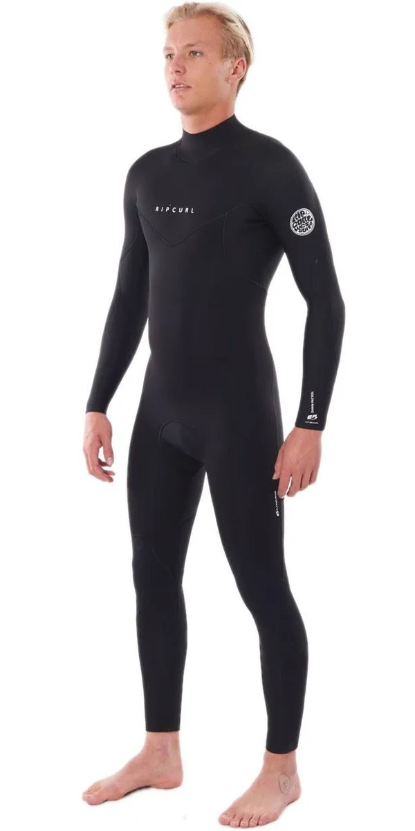 Rip Curl Mens Dawn Patrol 4/3mm Back Zip Wetsuit (2020) - Black