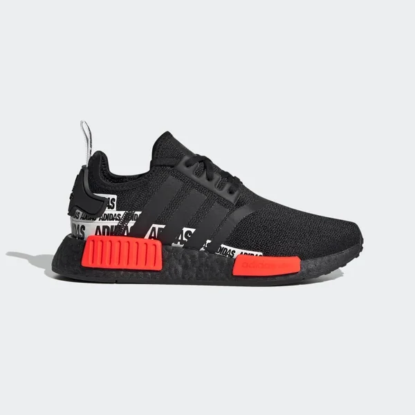 Adidas Originals Boys NMD R1 - Running Shoes Black/White/Red Size 04.0