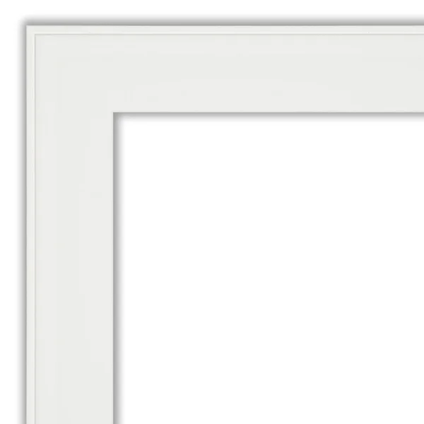 Amanti Art Medium Rectangle Matte White Casual Mirror (32.38 in. H x 49.38 in. W)