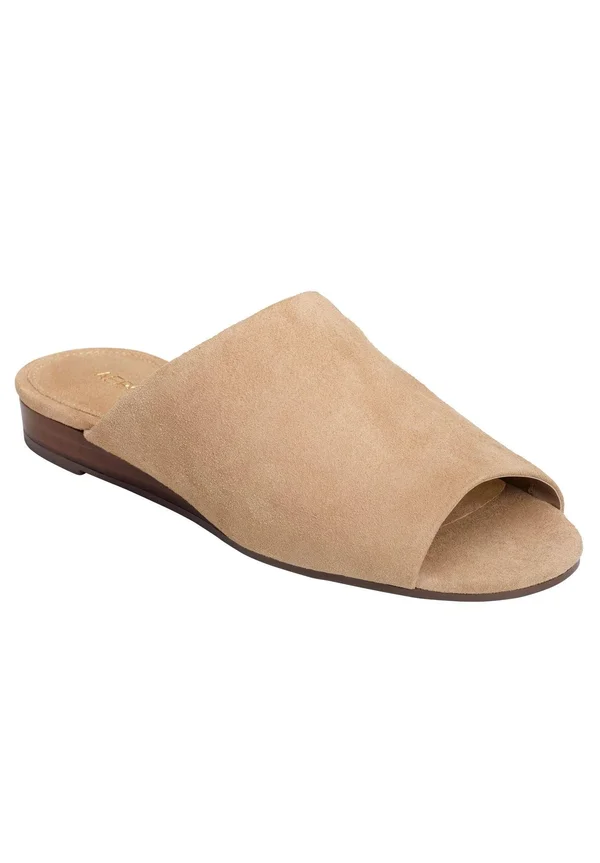 Aerosoles Women's Bitmap Slide, Size: 5, Tan Suede
