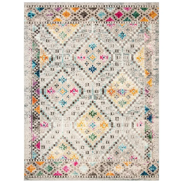 Safavieh Madison 418 Area Rug, Dark Blue, Yellow, 6&7x22 x 6&7x22 Round