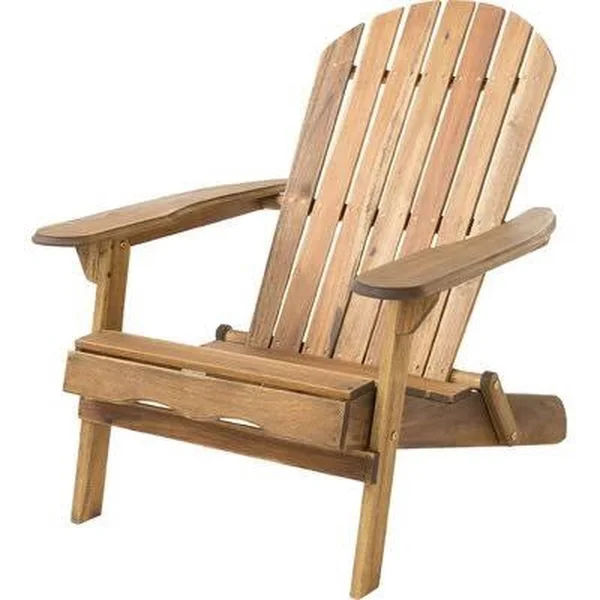 Woking Solid Wood Folding Adirondack Chair Color: Natural