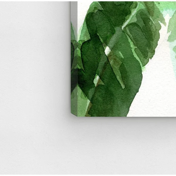 Runway Avenue Floral and Botanical Wall Art Canvas Prints 'Tropical Leaves' Botanicals - Green, Green, Size: 20 x 30