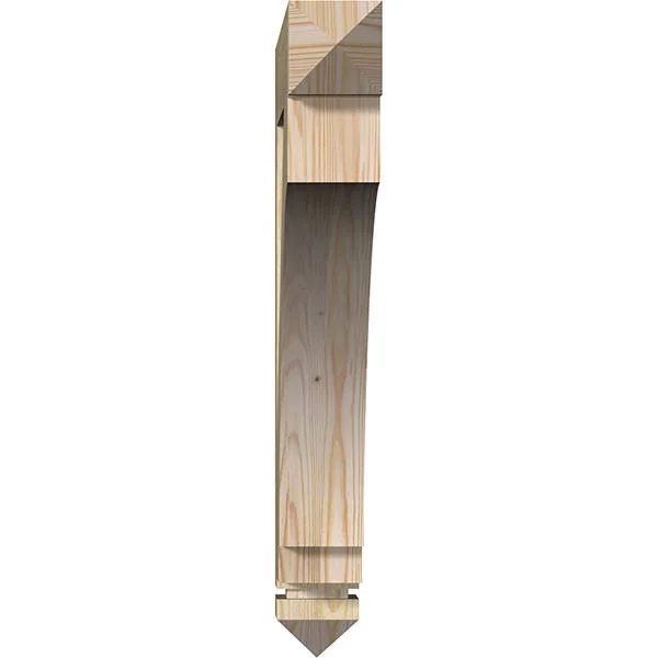 Ekena Millwork BKT04X30X30IMP03RDF 4x22W x 30x22D x 30x22H Imperial Arts & Crafts Rough Sawn BRACKET, Douglas Fir