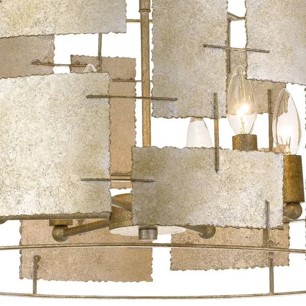 Crystorama BRO-4866-OX Bronson 6 Light Oxidized Silver Chandelier