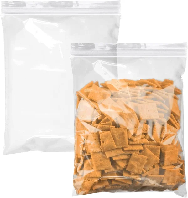 1000 Pack Clear Poly Zipper Bags 13x22 x 15x22 Heavy Duty Resealable Plastic Bags 2 Mil /w Single Track