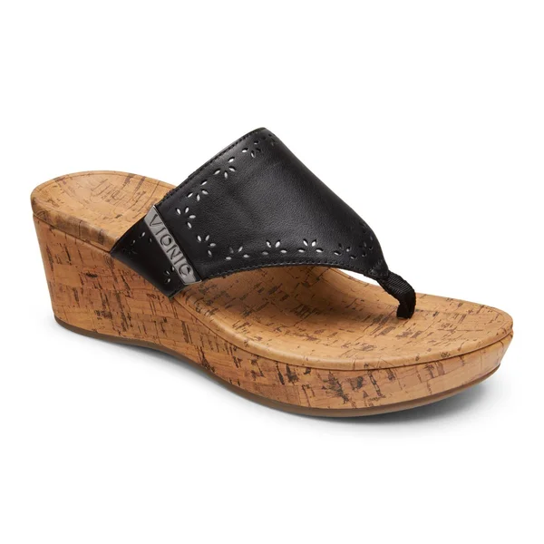 Vionic Anitra Platform Sandal Black - 9, M