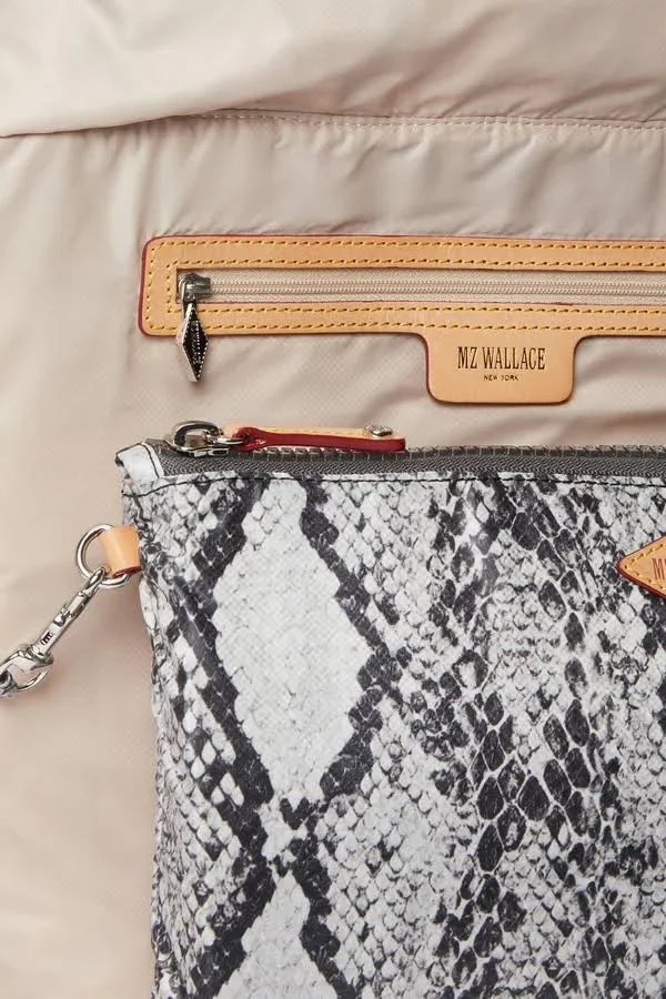 MZ Wallace Grey Snake Small Metro Tote
