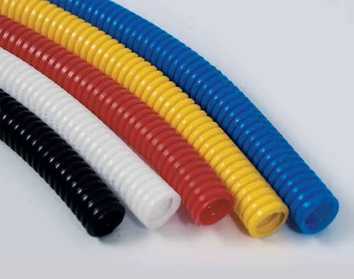 3/4x22 White Split Wire Loom Flex-Guard Convoluted Tubing, 100ft 4307-9C