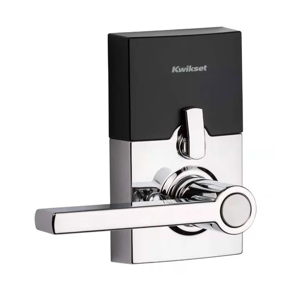 Kwikset SmartCode 917 Contemporary Electronic Lever - Polished Chrome