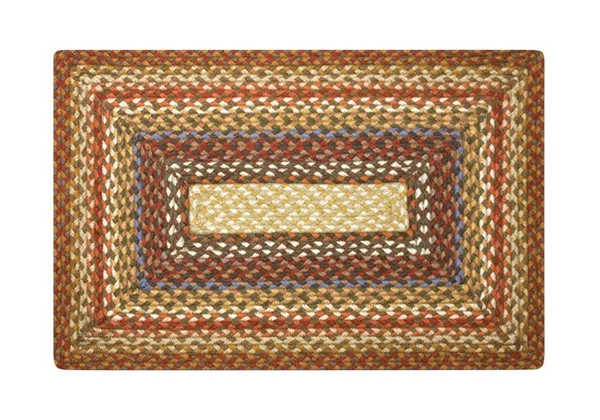Earth Rugs Rectangle Area Rug 27x22 x 45x22 Olive/Burgundy/Gray