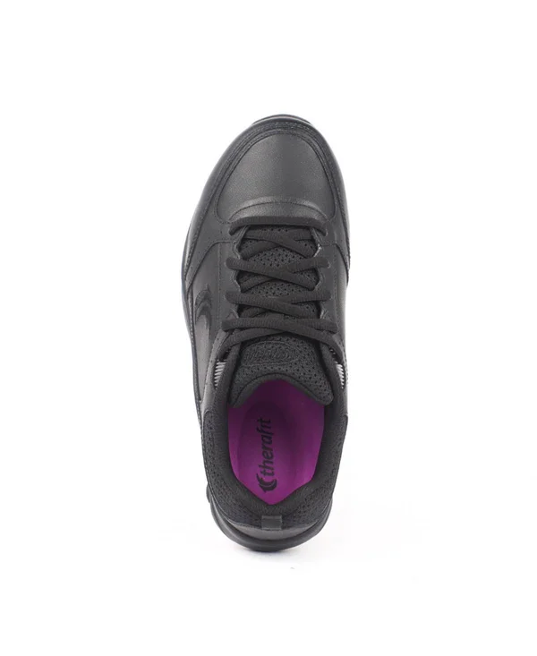 Therafit Women's Renee Slip-Resistant Walking Sneaker - Black