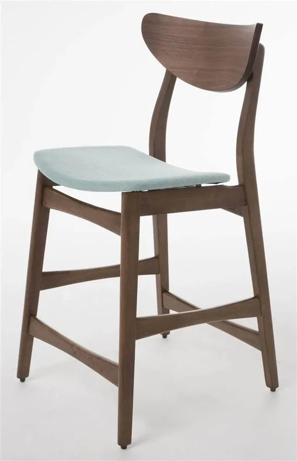 Christopher Knight Home 24x22 Gavin Counter Stool, Walnut/Mint - 2 count