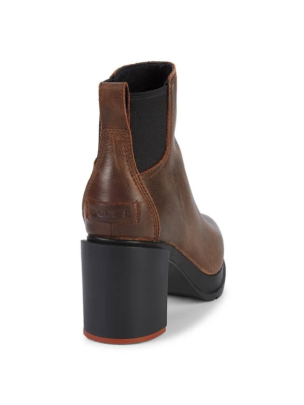 Sorel Blake Womens Leather Ankle Chelsea Boots, Black