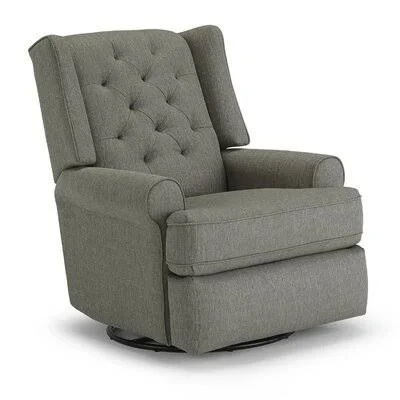 Canna Swivel Reclining Glider Sand & Stable Upholstery Color: Granite