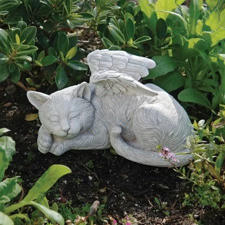 Design Toscano QL6080 Cat Angel Pet Memorial Grave Marker Tribute Statue - One size, Full Color