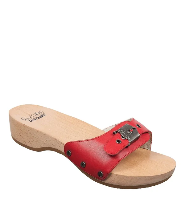 Dr. Scholl&s Orig Collection Women's Original Sandal Shoes - Red Leather, 11.0 M