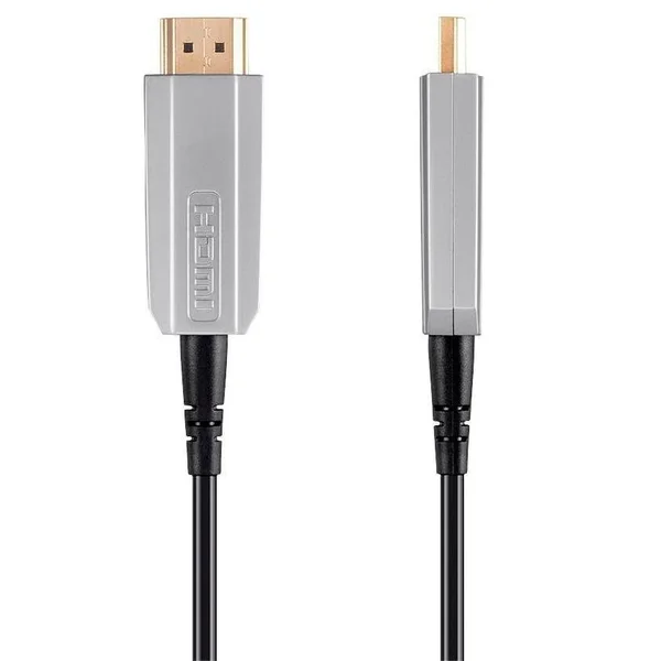 Monoprice SlimRun AV HDR High Speed Cable for HDMI-Enabled Devices, 4K @ 60Hz, HDR, 18Gbps, Fiber Optic, AOC, YUV 4:4:4, CMP, 33