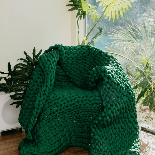 Nuzzie Knit Weighted Blanket. Sleep Deeper & Relieve Anxiety - King 25lbs, Cactus